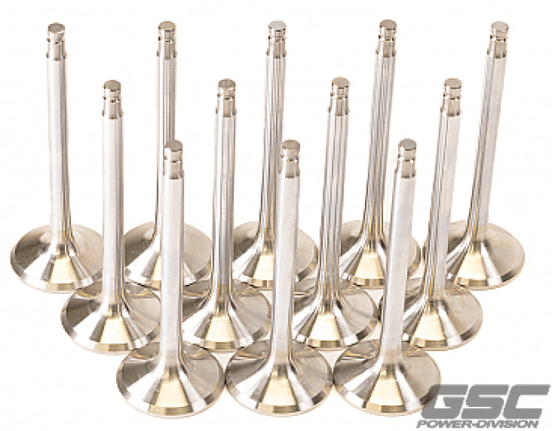GSC P-D Nissan VR38DETT 33.15mm Head +1mm OS 91.95mm Long 6.6mm Stem Exhaust Valve - Set of 12 GSC Power Division Valves AXOPROS