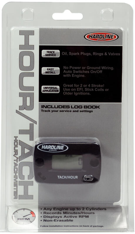 Hardline Hour Tachometer Meter Up To 2 Cylinders - 2/4 Stroke Hardline Hour Meters AXOPROS