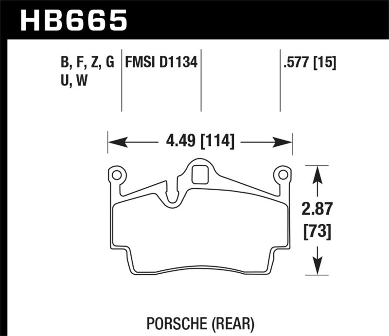 Hawk 2014-2015 Porsche Cayman Performance Ceramic Street Rear Brake Pads Hawk Performance Brake Pads - Performance AXOPROS