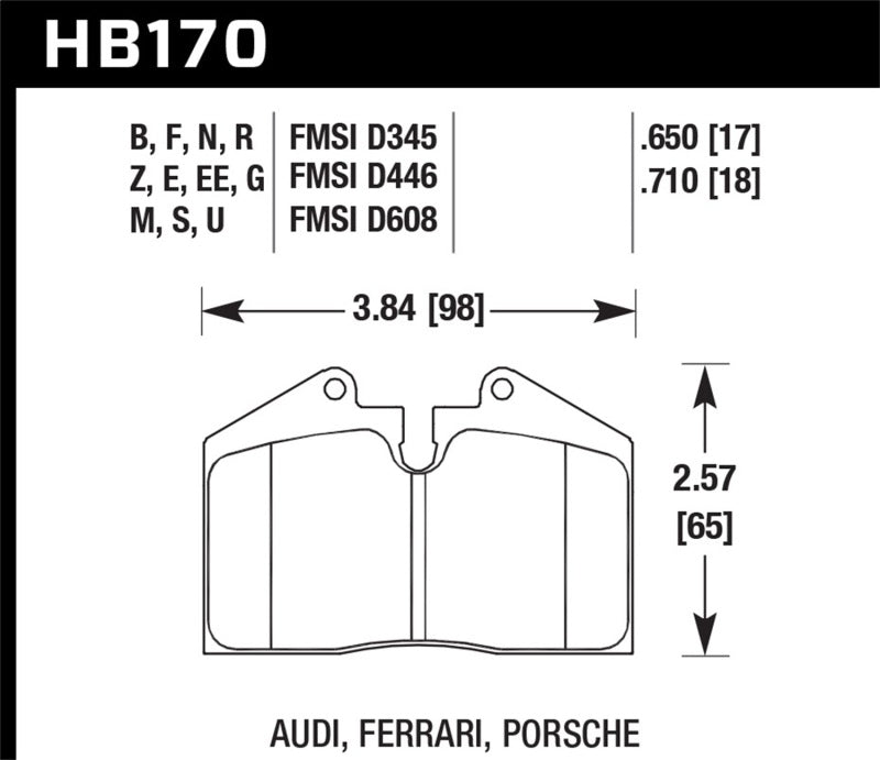 Hawk 89-95 Ferrari 348 GTB/GTS Front/Rear / 89-94 Porsche 911 3.6L Front / 87-89 Porsche 911 3.3L Fr Hawk Performance Brake Pads - Performance AXOPROS