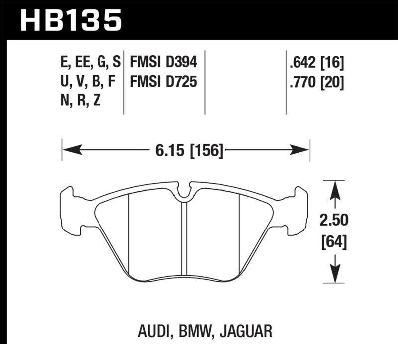 Hawk 91-93 BMW M5/95-02 DTC-70 Race Front Brake Pads Hawk Performance Brake Pads - Racing AXOPROS