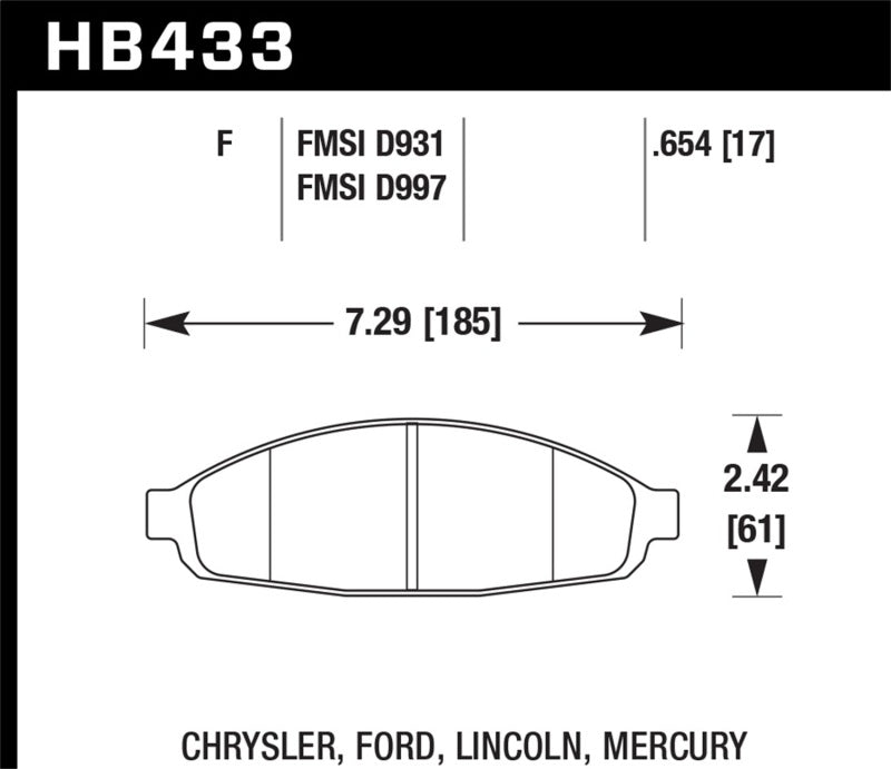 Hawk HPS Street Brake Pads Hawk Performance Brake Pads - Performance AXOPROS