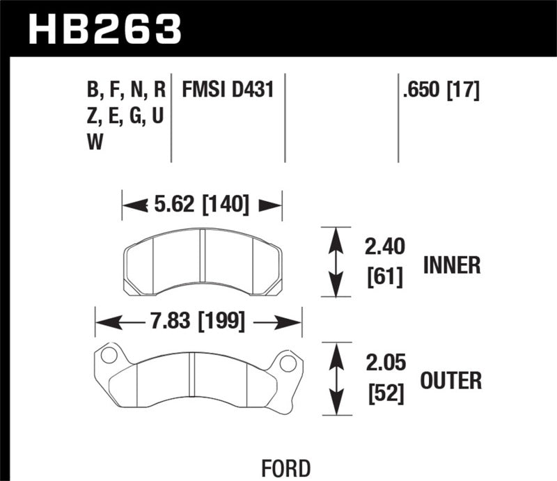 Hawk HPS Street Brake Pads Hawk Performance Brake Pads - Performance AXOPROS