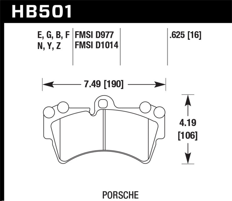Hawk Porsche HPS Street Front Brake Pads Hawk Performance Brake Pads - Performance AXOPROS