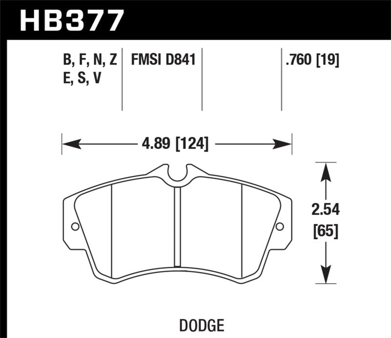 Hawk SRT4 HPS Street Front Brake Pads Hawk Performance Brake Pads - Performance AXOPROS