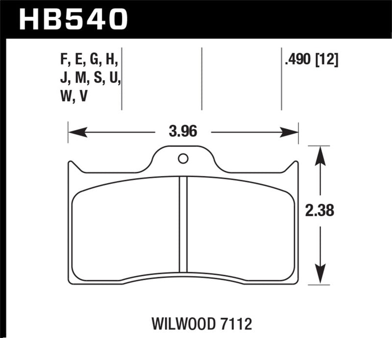 Hawk Wilwood DTC-30 Brake Pads Hawk Performance Brake Pads - Racing AXOPROS