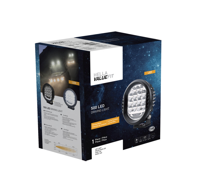 Hella 500 LED Driving Lamp - Single Hella Driving Lights  AXOPROS