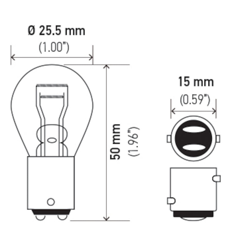 Hella Bulb 1157 12V 27/8W BAY15d S8 Hella Bulbs AXOPROS