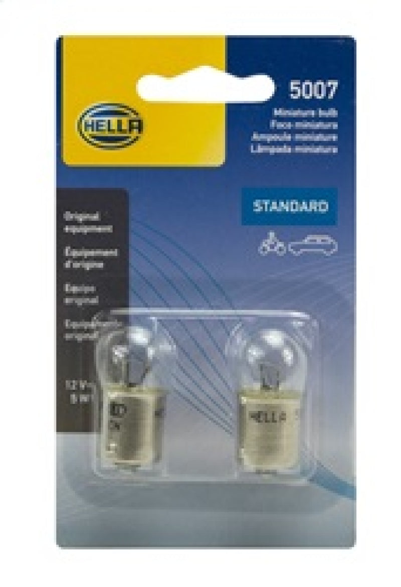 Hella Bulb 5007 12V 5W Ba15S B6 (2) Hella Bulbs AXOPROS