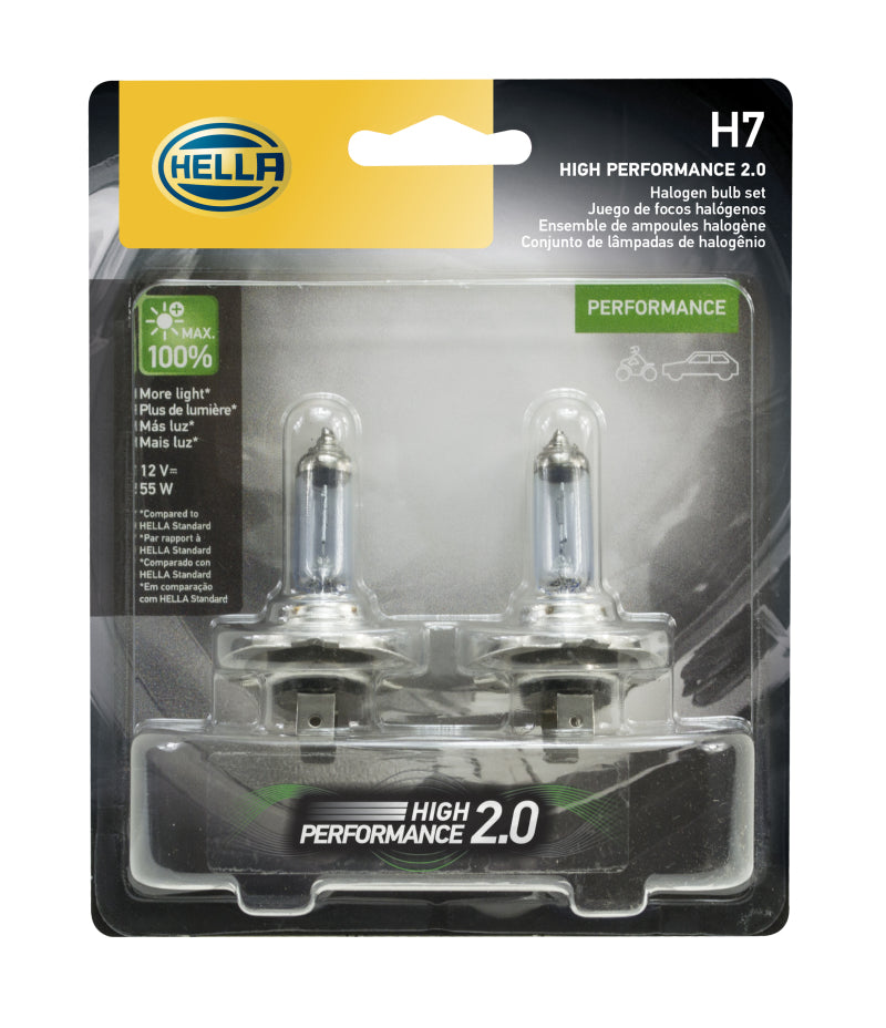 Hella H7 12V 55W PX26D HP 2.0 Halogen Bulbs Hella Bulbs  AXOPROS