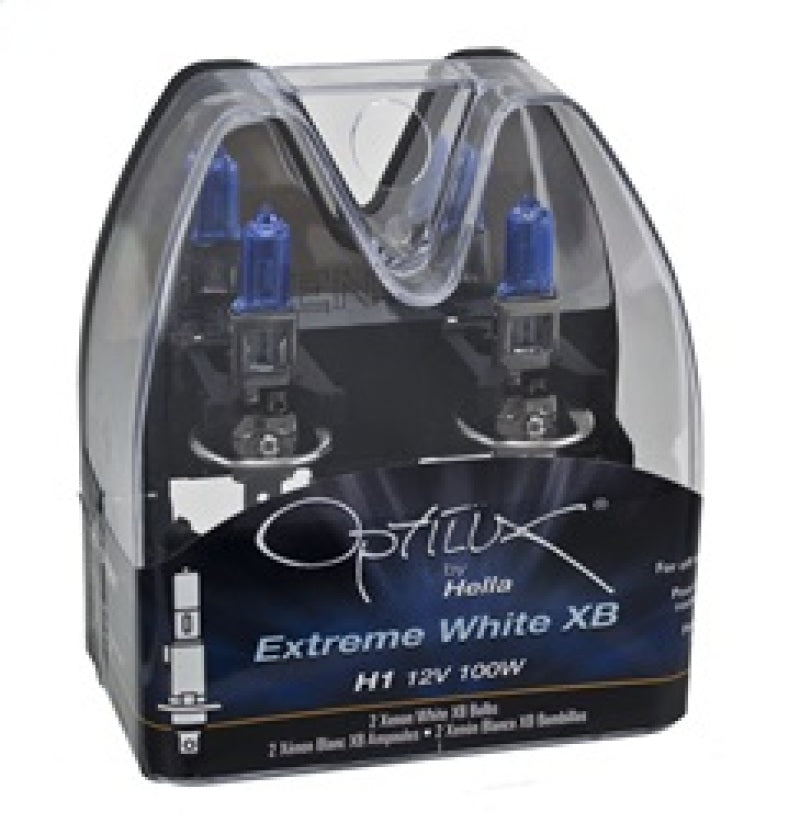 Hella Optilux H1 100W XB Extreme White Bulbs (Pair) Hella Bulbs AXOPROS