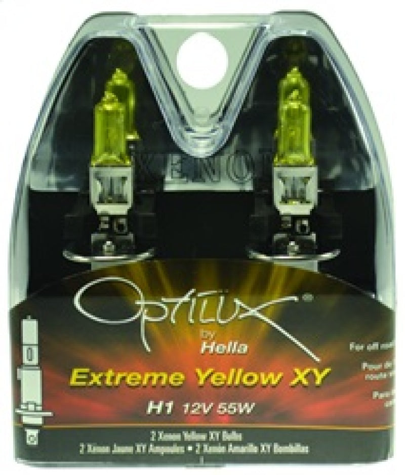 Hella Optilux H1 12V/55W XY Yellow Bulb Hella Bulbs  AXOPROS