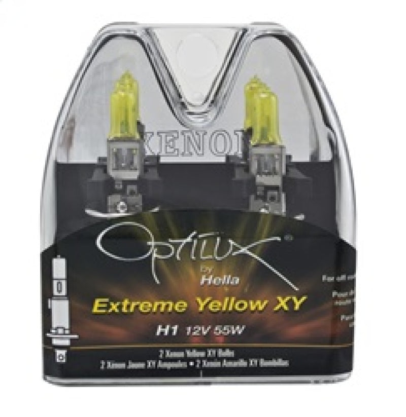 Hella Optilux H1 12V/55W XY Yellow Bulb Hella Bulbs  AXOPROS