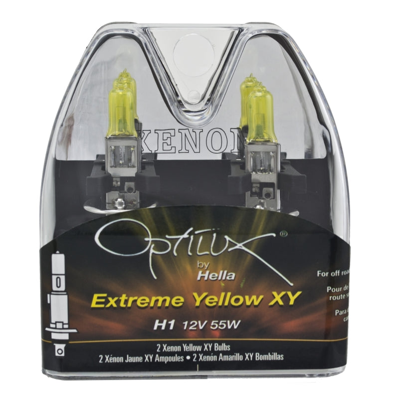 Hella Optilux H1 12V/55W XY Yellow Bulb Hella Bulbs  AXOPROS