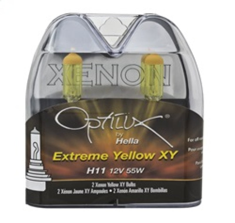 Hella Optilux H11 55W XY Extreme Yellow Bulbs (Pair) Hella Bulbs AXOPROS