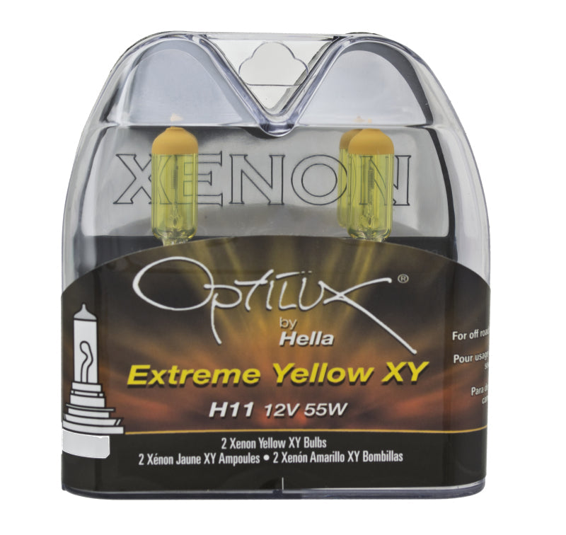 Hella Optilux H11 55W XY Extreme Yellow Bulbs (Pair) Hella Bulbs AXOPROS