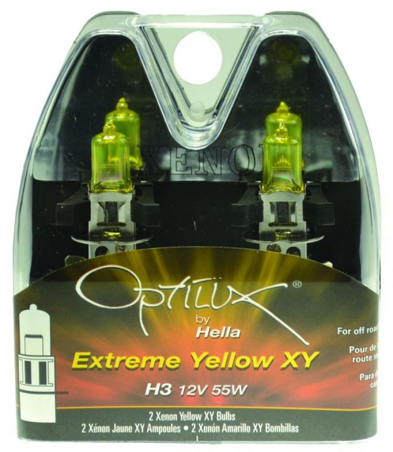 Hella Optilux H3 12V/55W XY Extreme Yellow Bulb Hella Bulbs AXOPROS