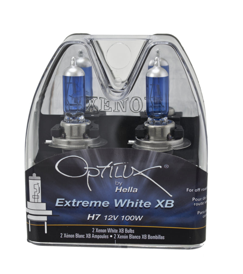 Hella Optilux H7 100W XB Extreme Blue Bulbs (Pair) Hella Bulbs  AXOPROS