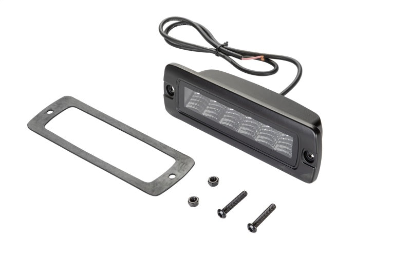 Hella Universal Black Magic 6 L.E.D. Flush Mount Mini Light Bar - Flood Beam Hella Fog Lights AXOPROS