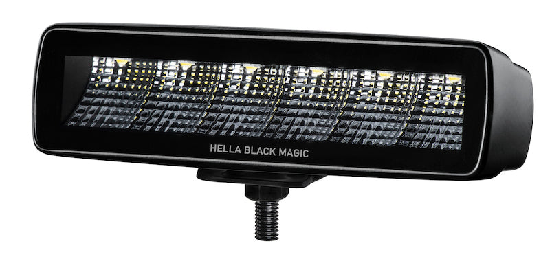 Hella Universal Black Magic 6 L.E.D. Mini Light Bar - Flood Beam Hella Fog Lights AXOPROS