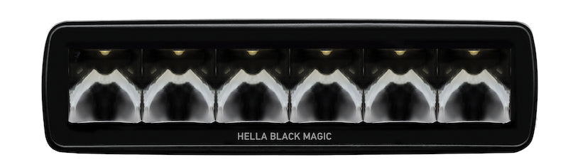Hella Universal Black Magic 6 L.E.D. Mini Light Bar - Spot Beam Hella Fog Lights AXOPROS