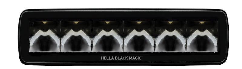 Hella Universal Black Magic 6 L.E.D. Mini Light Bar - Spot Beam Hella Fog Lights AXOPROS