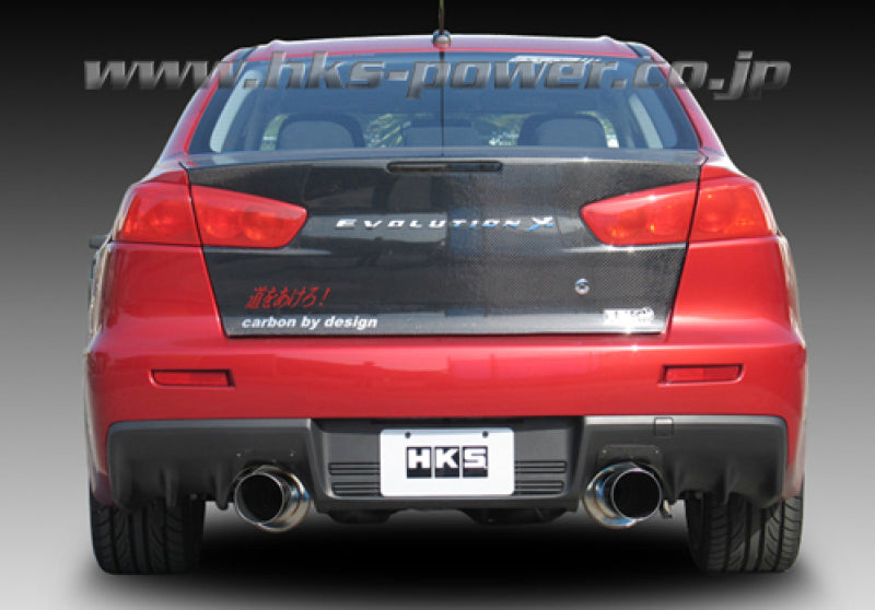 HKS 08-09 Evo 10 Hi-Power Dual Tip Catback Exhaust HKS Catback AXOPROS