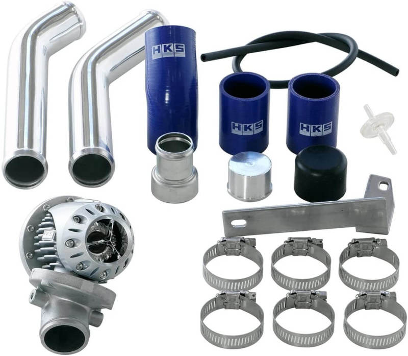 HKS 08+ Evo 10 SSQV4 BOV Kit Includes 2 Polished Aluminum Pipes HKS Blow Off Valves AXOPROS