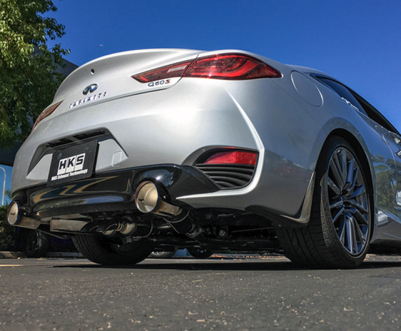 HKS 2017 Infiniti Q60 (RWD) Dual Hi-Power Titanium Tip Catback Exhaust HKS Catback AXOPROS