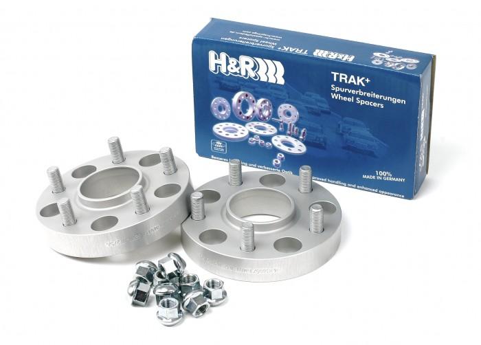 H&R Trak+ 23mm DR Wheel Adaptor Bolt 5/130 Center Bore 71.6 Bolt Thread 14x1.5 - Black H&R Wheel Spacers & Adapters AXOPROS