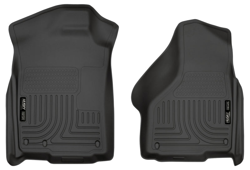 Husky Liners 03-12 Dodge Ram 1500/2500/3500 Series Regular/Quad Cab WeatherBeater Black Floor Liners Husky Liners Floor Mats - Rubber  AXOPROS