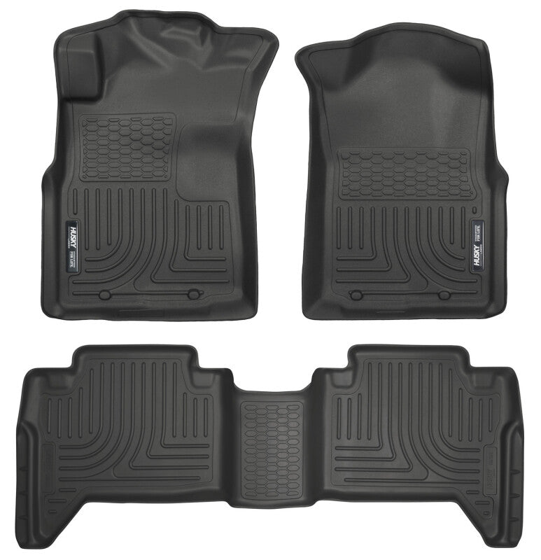 Husky Liners 05-13 Toyota Tacoma WeatherBeater Combo Black Floor Liners Husky Liners Floor Mats - Rubber AXOPROS