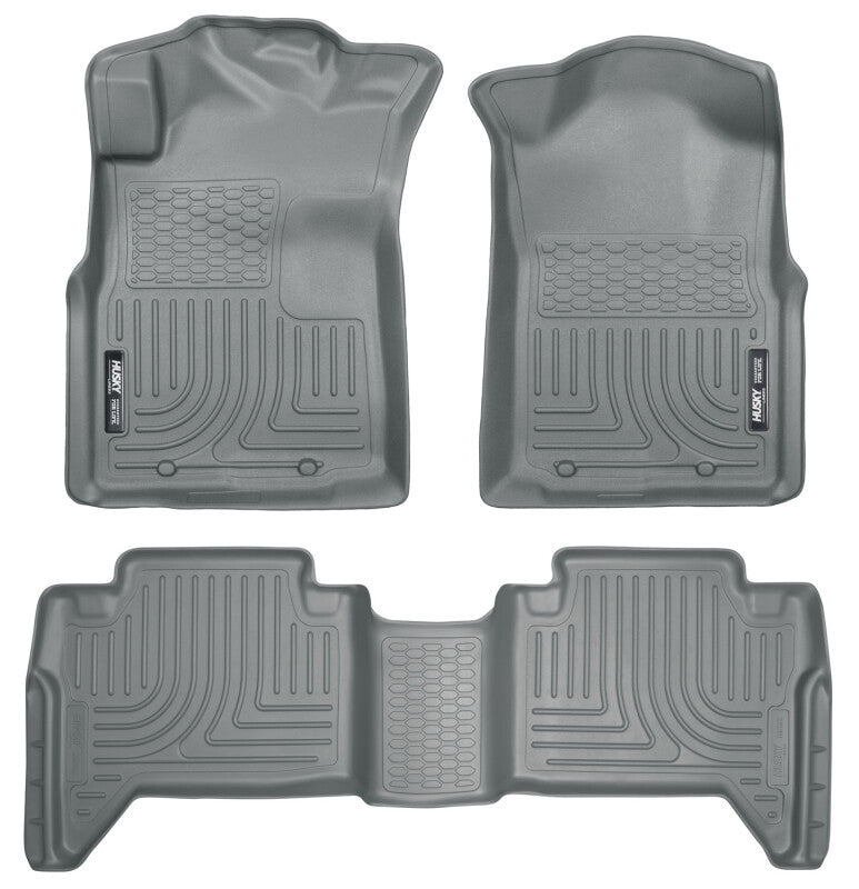 Husky Liners 05-13 Toyota Tacoma WeatherBeater Combo Grey Floor Liners Husky Liners Floor Mats - Rubber AXOPROS