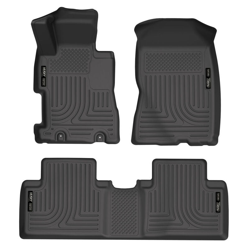 Husky Liners 06-11 Honda Civic (4DR) WeatherBeater Combo Black Floor Liners Husky Liners Floor Mats - Rubber AXOPROS