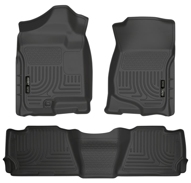 Husky Liners 07-13 GM Escalade/Suburban/Yukon WeatherBeater Black Front & 2nd Seat Floor Liners Husky Liners Floor Mats - Rubber AXOPROS