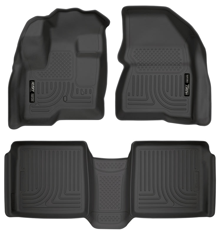 Husky Liners 09-12 Ford Flex/10-12 Lincoln MKT WeatherBeater Combo Black Floor Liners Husky Liners Floor Mats - Rubber AXOPROS