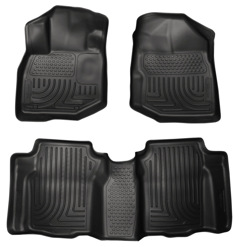 Husky Liners 09-12 Honda Fit WeatherBeater Combo Black Floor Liners Husky Liners Floor Mats - Rubber AXOPROS