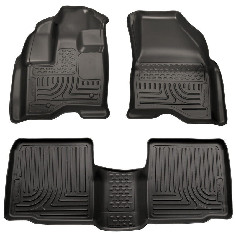 Husky Liners 09-13 Lincoln MKS WeatherBeater Combo Black Floor Liners Husky Liners Floor Mats - Rubber AXOPROS