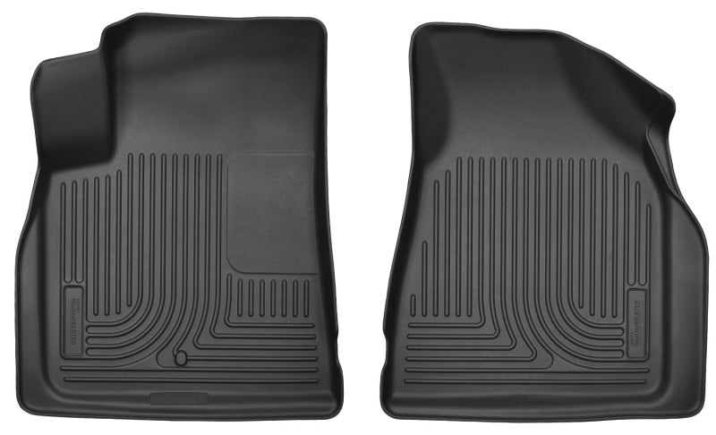 Husky Liners 09-14 Chevy Traverse/07-14 GMC Acadia Weatherbeater Black Front Floor Liners Husky Liners Floor Mats - Rubber AXOPROS