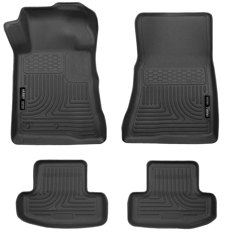 Husky Liners 10-12 Ford Mustang WeatherBeater Combo Black Floor Liners Husky Liners Floor Mats - Rubber AXOPROS