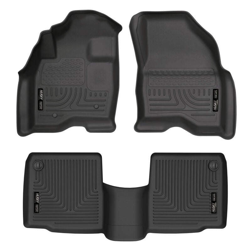 Husky Liners 11-12 Ford Explorer WeatherBeater Combo Black Floor Liners Husky Liners Floor Mats - Rubber AXOPROS