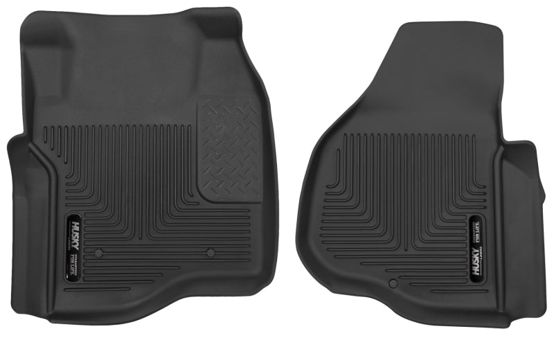 Husky Liners 11-12 Ford F250/F350/F450 Series Reg/Super/Crew Cab X-Act Contour Black Floor Liners Husky Liners Floor Mats - Rubber AXOPROS