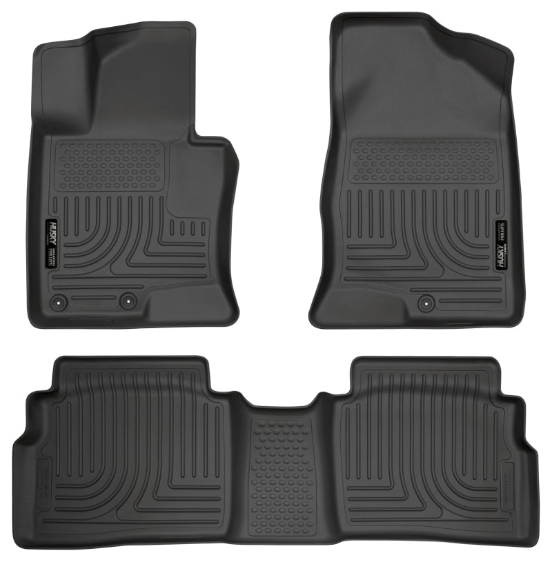 Husky Liners 11-12 Hyundai Sonata WeatherBeater Combo Black Floor Liners Husky Liners Floor Mats - Rubber AXOPROS