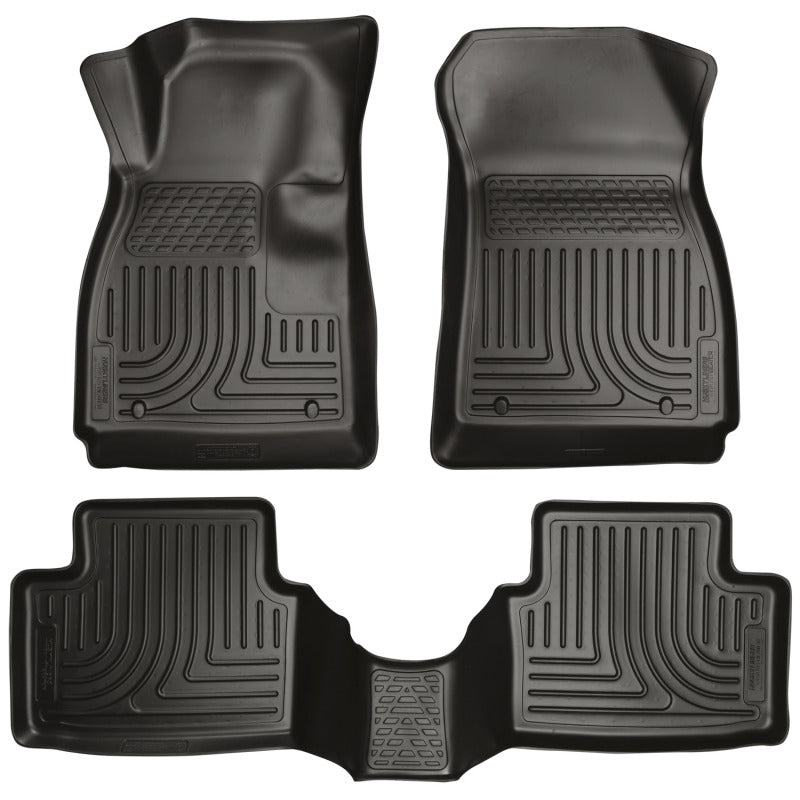 Husky Liners 12-14 Chevrolet Sonic Weatherbeater Black Front & 2nd Seat Floor Liners Husky Liners Floor Mats - Rubber AXOPROS