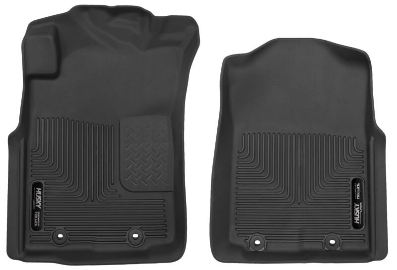 Husky Liners 12-14 Toyota Tacoma Pickup(Crew / Ext / Std Cab) X-Act Contour Black Front Floor Liners Husky Liners Floor Mats - Rubber AXOPROS
