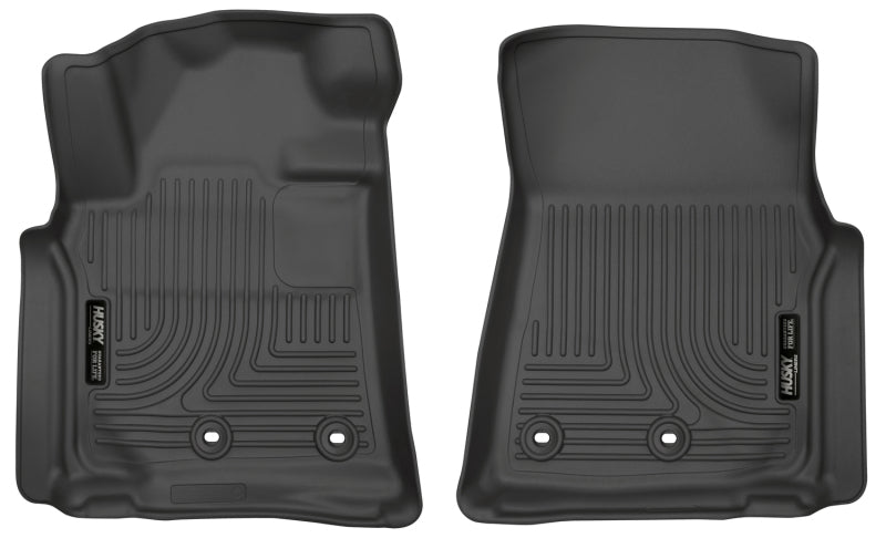 Husky Liners 13-16 Lexus LX570 / 13-16 Toyota Land Cruiser Weatherbeater Black Front Floor Liners Husky Liners Floor Mats - Rubber AXOPROS