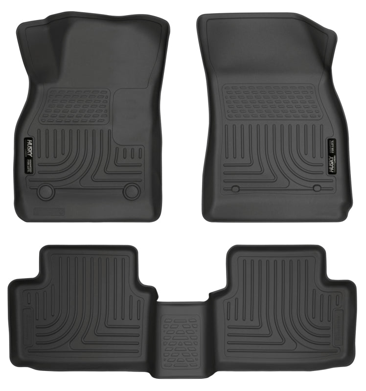 Husky Liners 13 Chevy Malibu WeatherBeater Black Front & 2nd Seat Floor Liners Husky Liners Floor Mats - Rubber AXOPROS