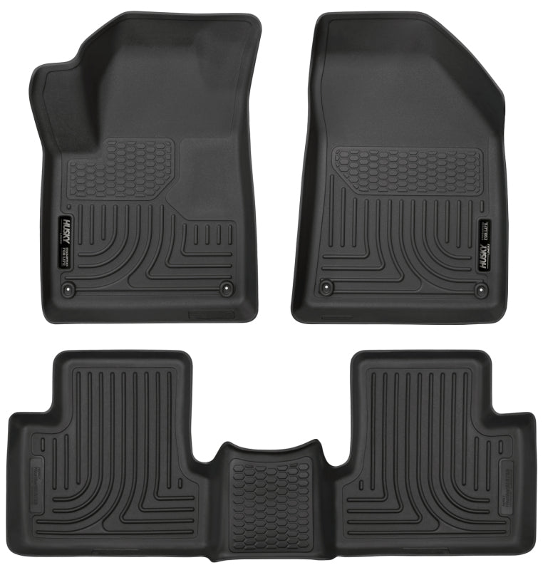 Husky Liners 15-22 Jeep Cherokee WeatherBeater Combo Black Floor Liners Husky Liners Floor Mats - Rubber AXOPROS