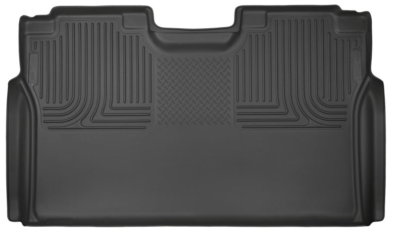 Husky Liners 15-23 Ford F-150 SuperCrew Cab WeatherBeater Black 2nd Seat Floor Liner Husky Liners Floor Mats - Rubber AXOPROS