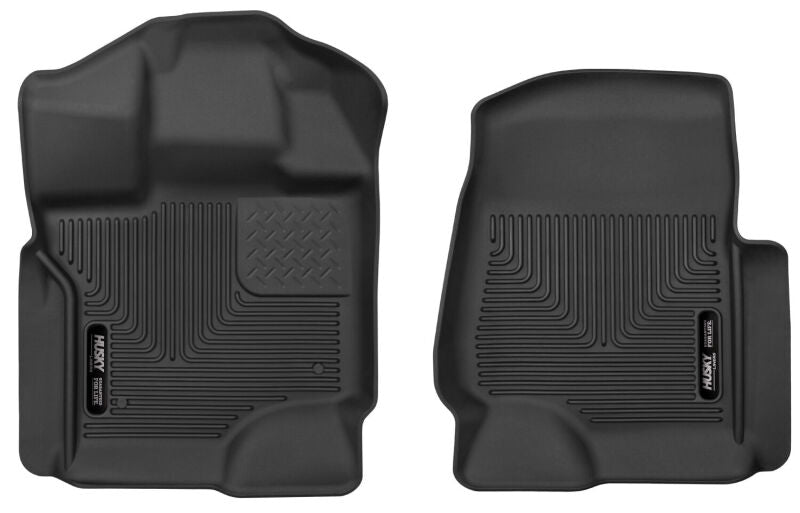 Husky Liners 15-23 Ford F-150 Super/Super Crew Cab WeatherBeater Black Front Floor Liners Husky Liners Floor Mats - Rubber AXOPROS